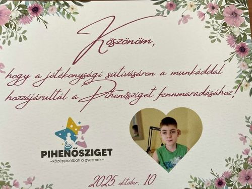 Jótékonysági sütivásár a Pihenőszigetért